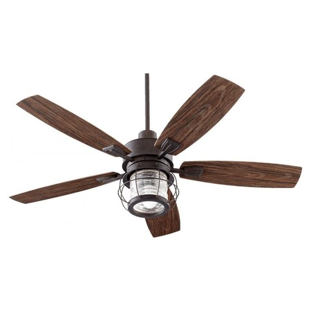 Quorum One Light Toasted Sienna Outdoor Fan 13525-44